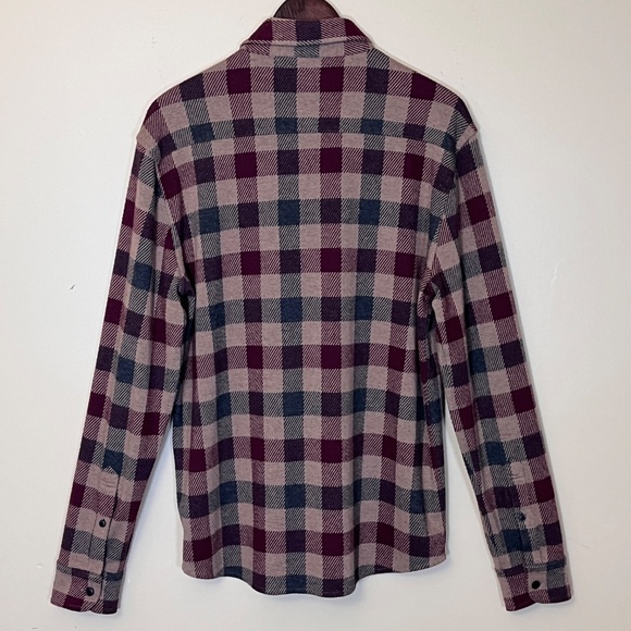 Faherty Legend Flannel Button Down Sweater Shirt - Men's Size M - Tan - Picture 4 of 12